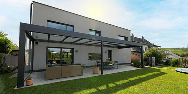 TS Aluminium Terrassendach bei Profilbau Scheil