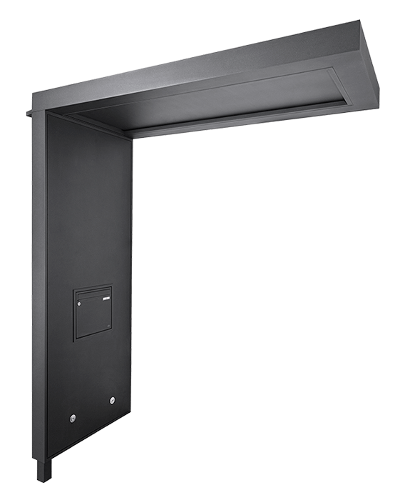 Platin Vordach mit Seitenteil