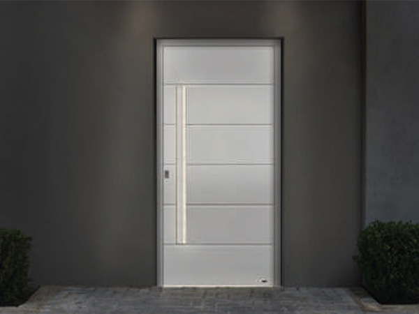 Integrierte Griffschale und Beleuchtung Köster Aluminium Hastüren