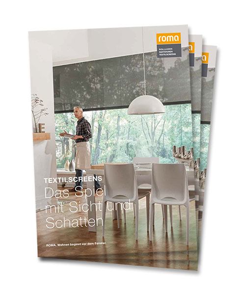 Prospekt ROMA Textilscreens