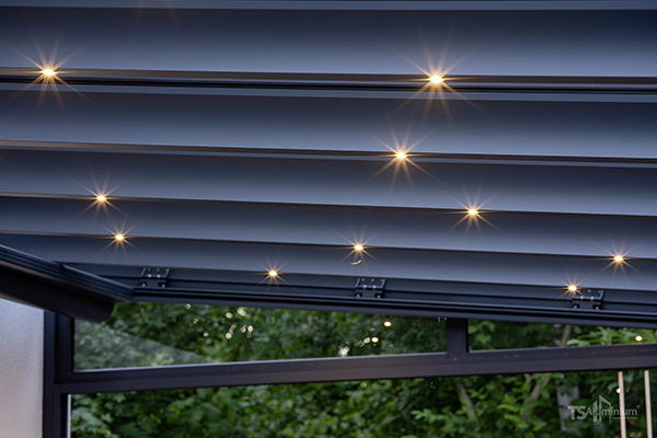 TS Aluminium Terrassendach Beleuchtung Profilbau Scheil