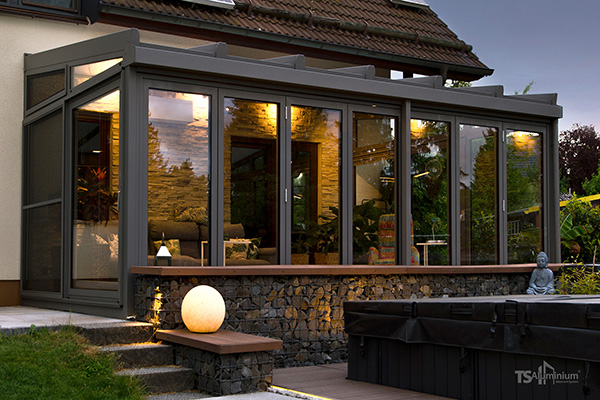 Wintergarten von TS Aluminium bei Profilbau Scheil in Mattmann und Ratingen