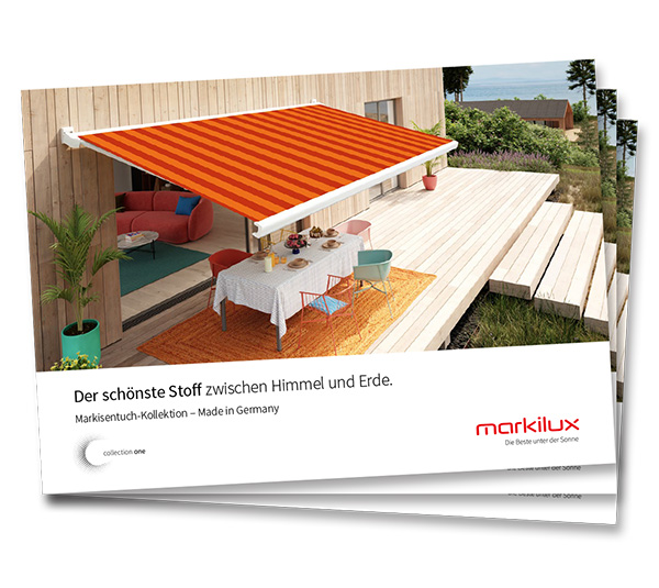 Broschüre Markisentücher collection one 2025