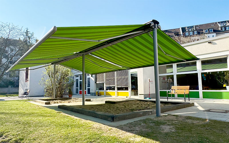 Kindertagesstaette Beschattung Düsseldorf Profilbau Scheil