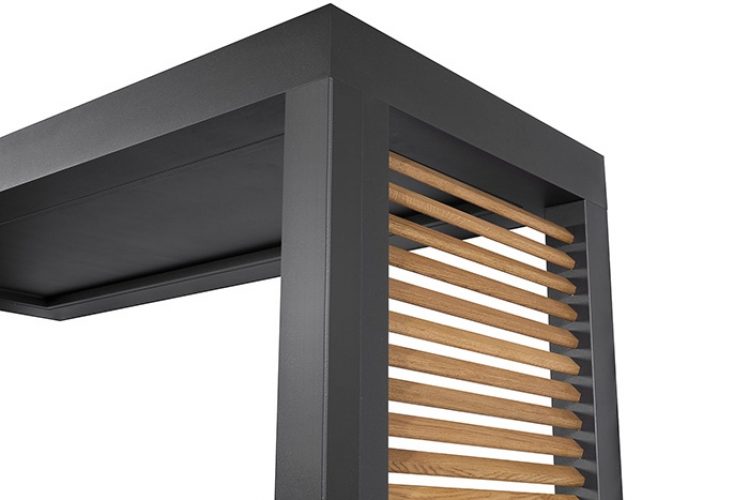 Platin mit Holz Quersprossen