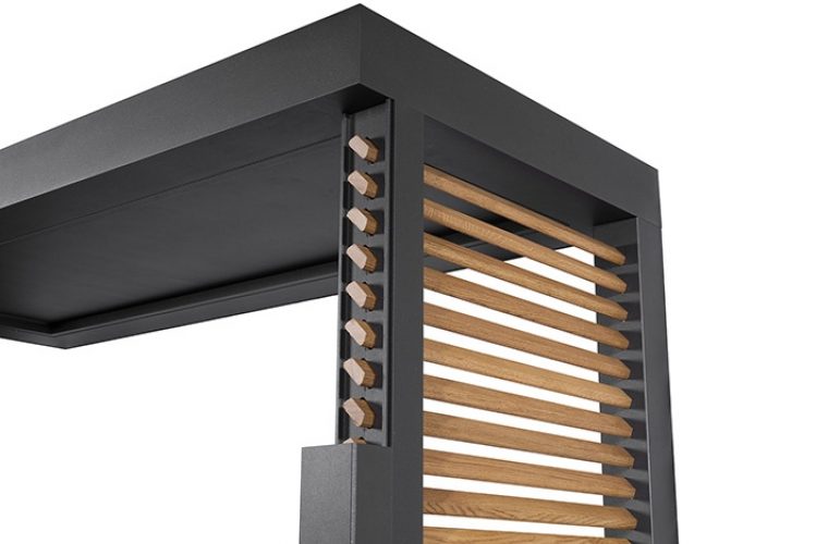 Platin mit Holz Quersprossen