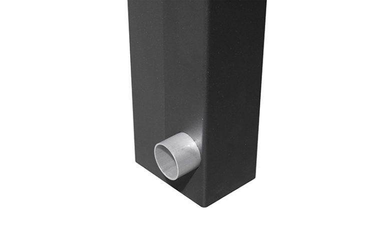 Entwässerung durch Wasserspeier unten