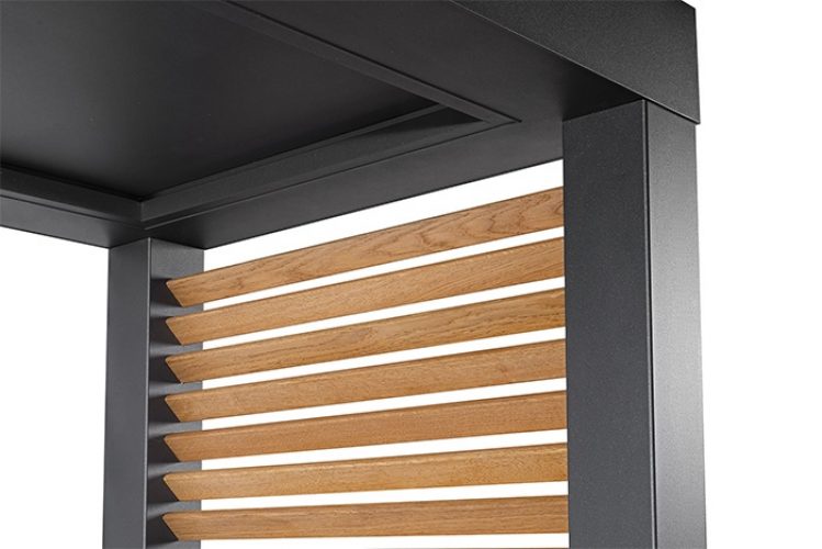 Detail Vordach Platin mit Seitenteil Portal_opti