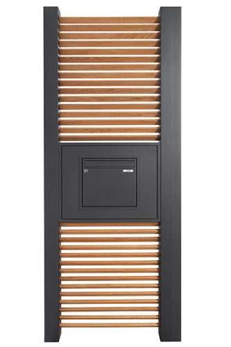 Platin Seitenteil mit Holz Quersprossen