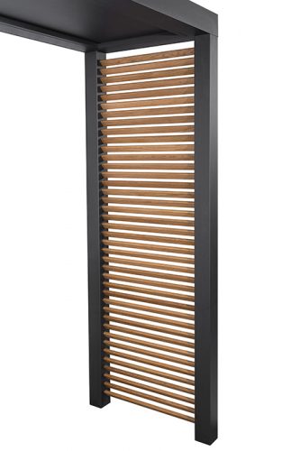 Platin Seitenteil mit Holz Quersprossen