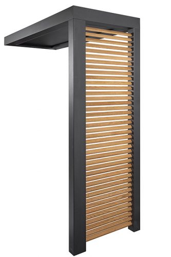 Platin Seitenteil mit Holz Quersprossen